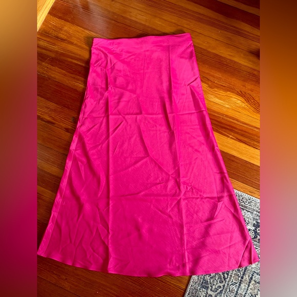 LOFT Elegant Pink Women's Midi Skirt - Picture 1 of 2